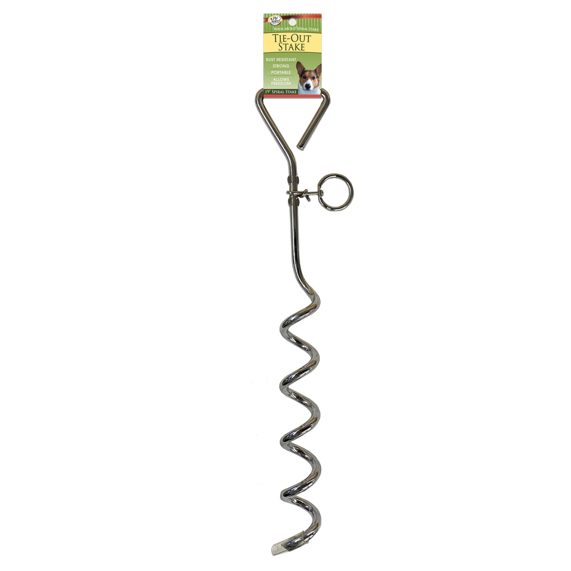 Four Paws 100203951 Pet Select Walk About - Estaca en espiral para atar perros (48 cm). Paquete principal: 6 unidades. Fabricado en: China/Camboya.
