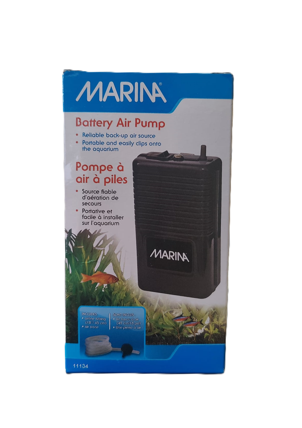 Bomba de aire a batería para marina. Cuidado del agua.