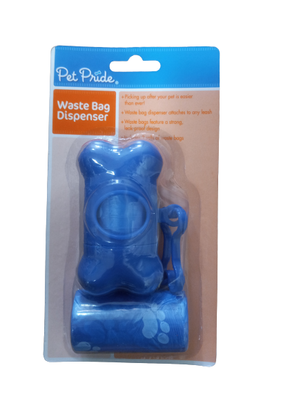 Pet Pride Dispensadord de bolsas de basura Azul con repuesto