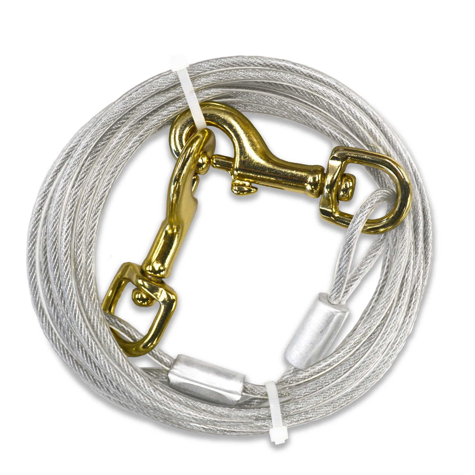 Four Paws: 100203838 Cable de amarre pesado Walk-About, plateado - para perros de menos de 45 kg (100 lb) 4,5 m (15 pies). Paquete principal: 12 unidades. Fabricado en: China/Camboya.