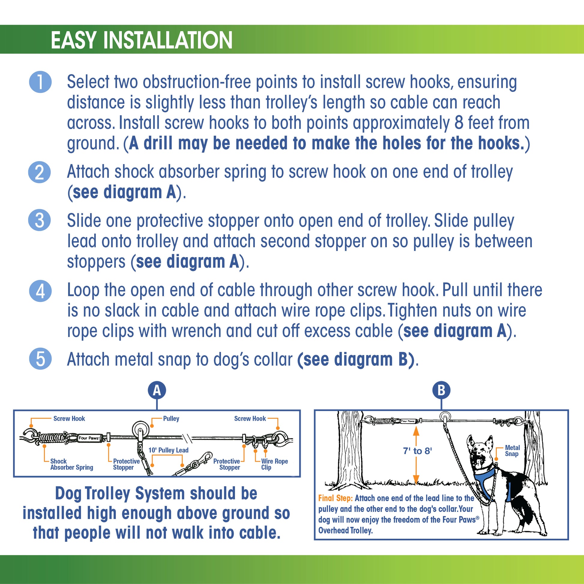 045663847203_FourPawsHeavyWeightTrolleyExerciserSilver50ft_Instructions