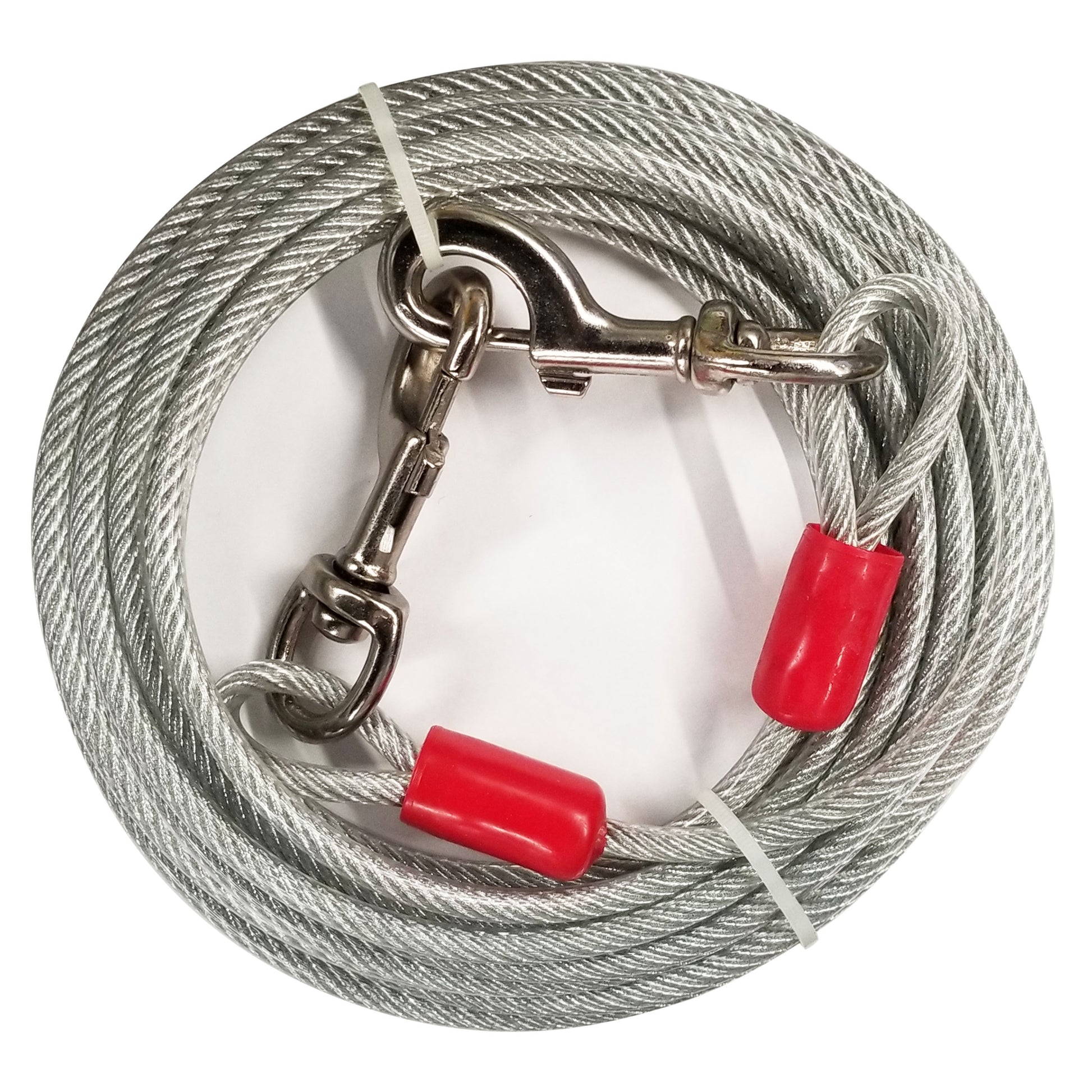045663848200_Four_Paws_Dog_Super_Tie_Out_Cable_Silver_20ft_OutOfPackage