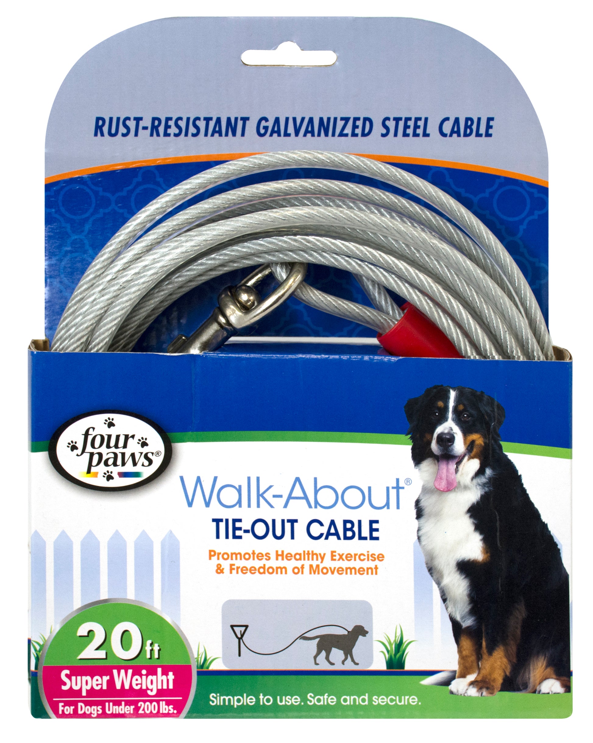 045663848200_Four_Paws_Super_Tie_Out_Cable_Silver_In_Packaging_Front