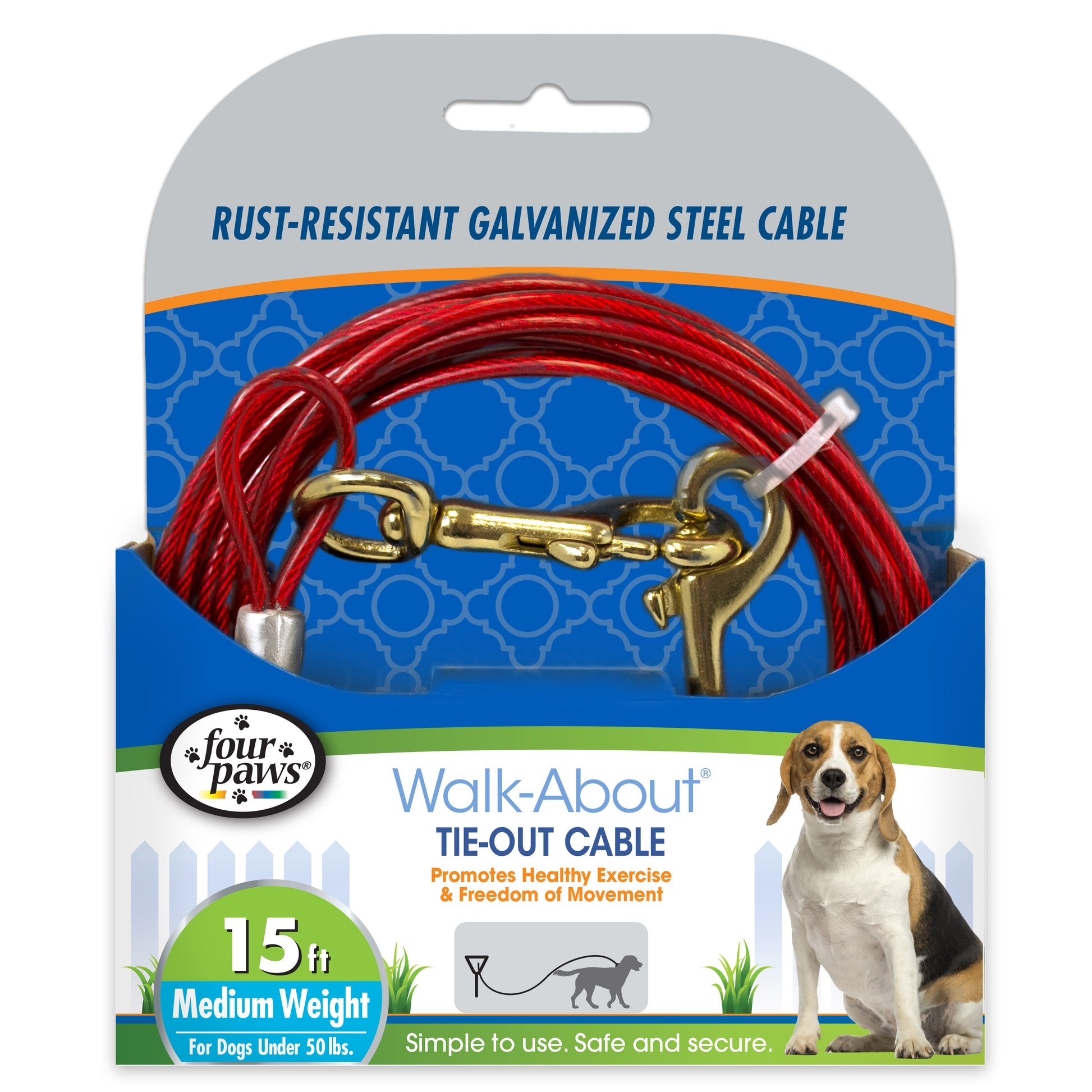 045663856151_FourPaws_MediumWeightDogTieOutCableRed15ft_InPackagingFront
