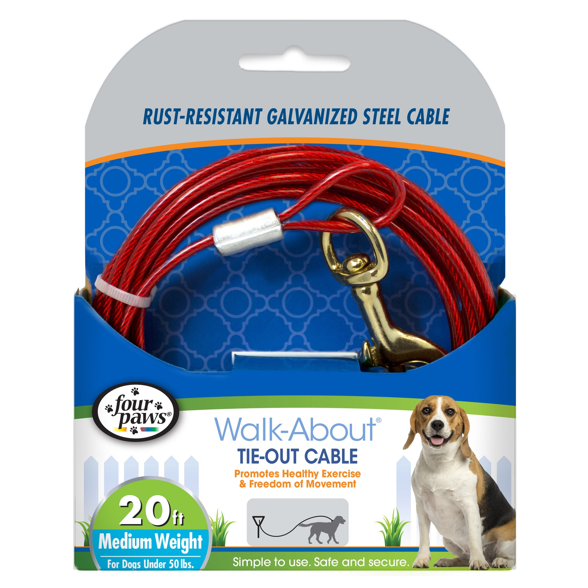 045663856205_FourPaws_MediumWeightDogTieOutCableRed20ft_InPackagingFront