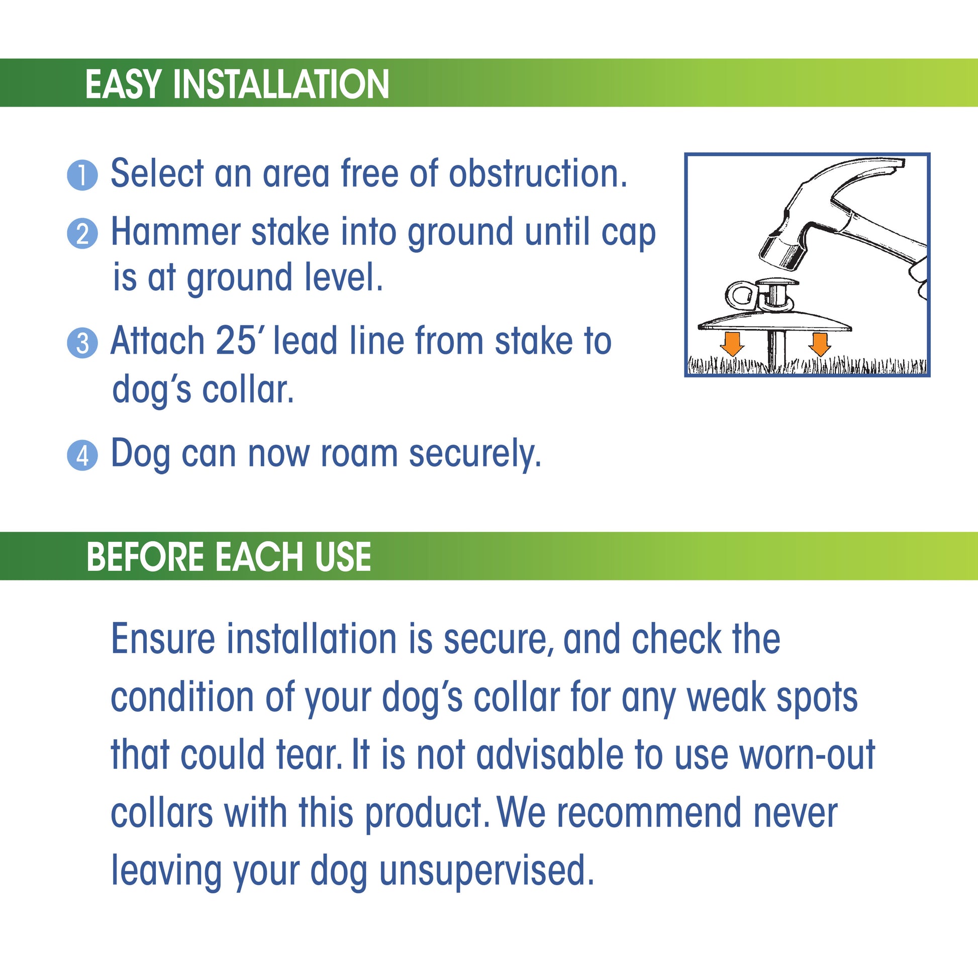045663903008_FourPaws_FourPawsRoamAboutDogTieOutStakewithCableRed_Instructions