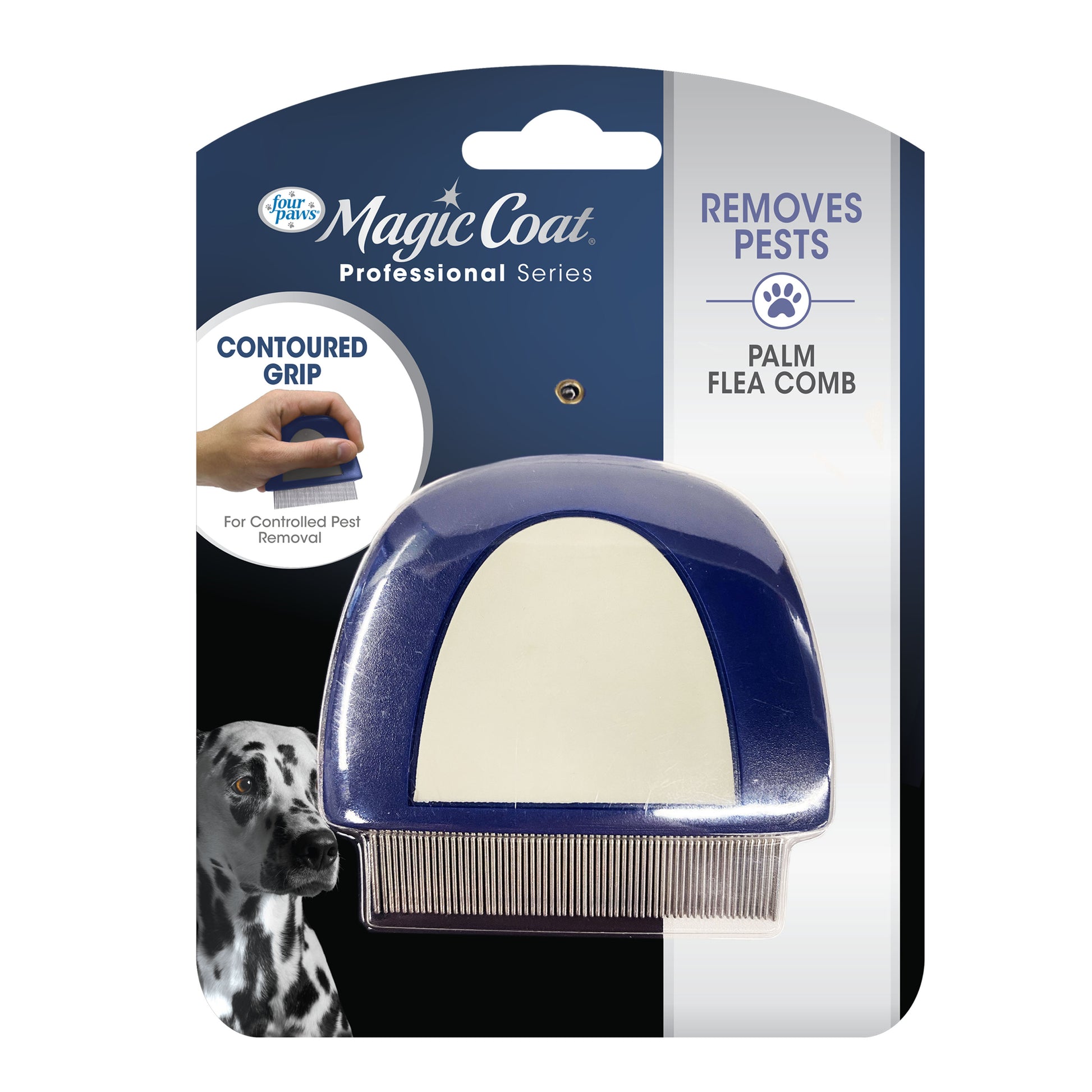 Four Paws 100543249 Magic Coat Professional Series Palm Flea Comb One Size Master Pack: 48 ea. Made in: China/Cambodia