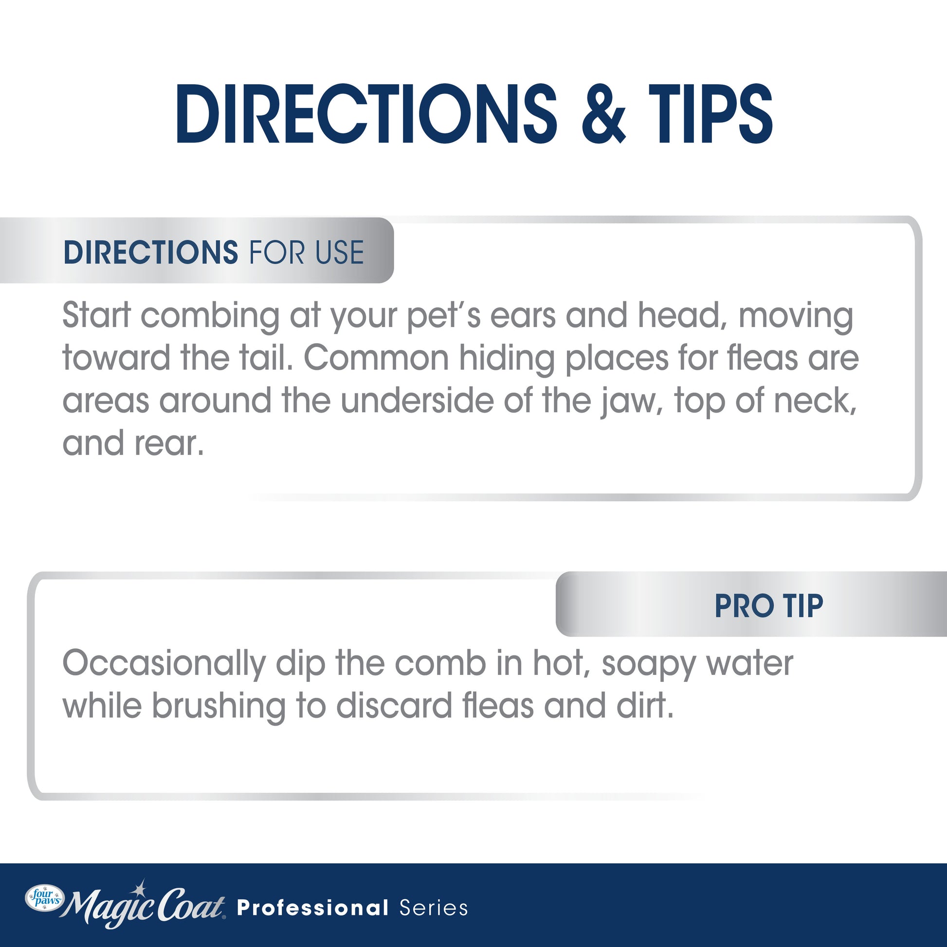 Four Paws 100543249 Magic Coat Professional Series Palm Flea Comb One Size Master Pack: 48 ea. Made in: China/Cambodia