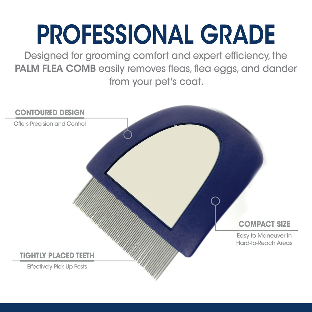 Four Paws 100543249 Magic Coat Professional Series Palm Flea Comb One Size Master Pack: 48 ea. Made in: China/Cambodia
