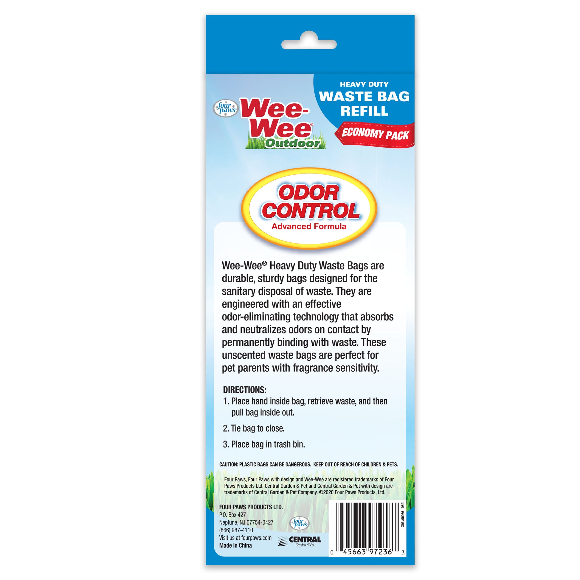 045663972363_FourPaws_OutdoorOdorControlHeavyDutyWasteBagsRefillEconomyPack_InPackagingBack_3b0bb6ec