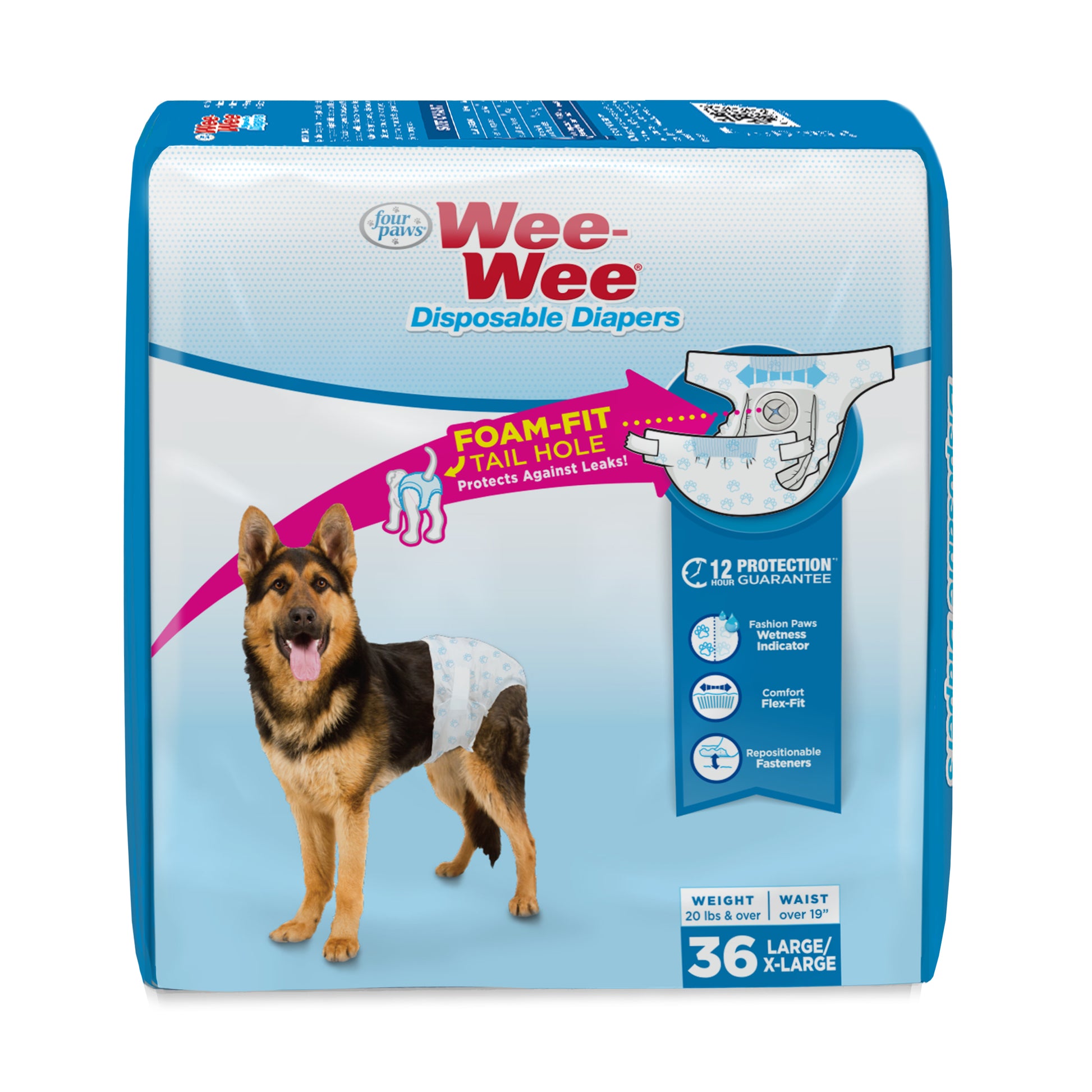 045663974428_FourPaws_DisposableDiapers_InPackagingFront_Hero