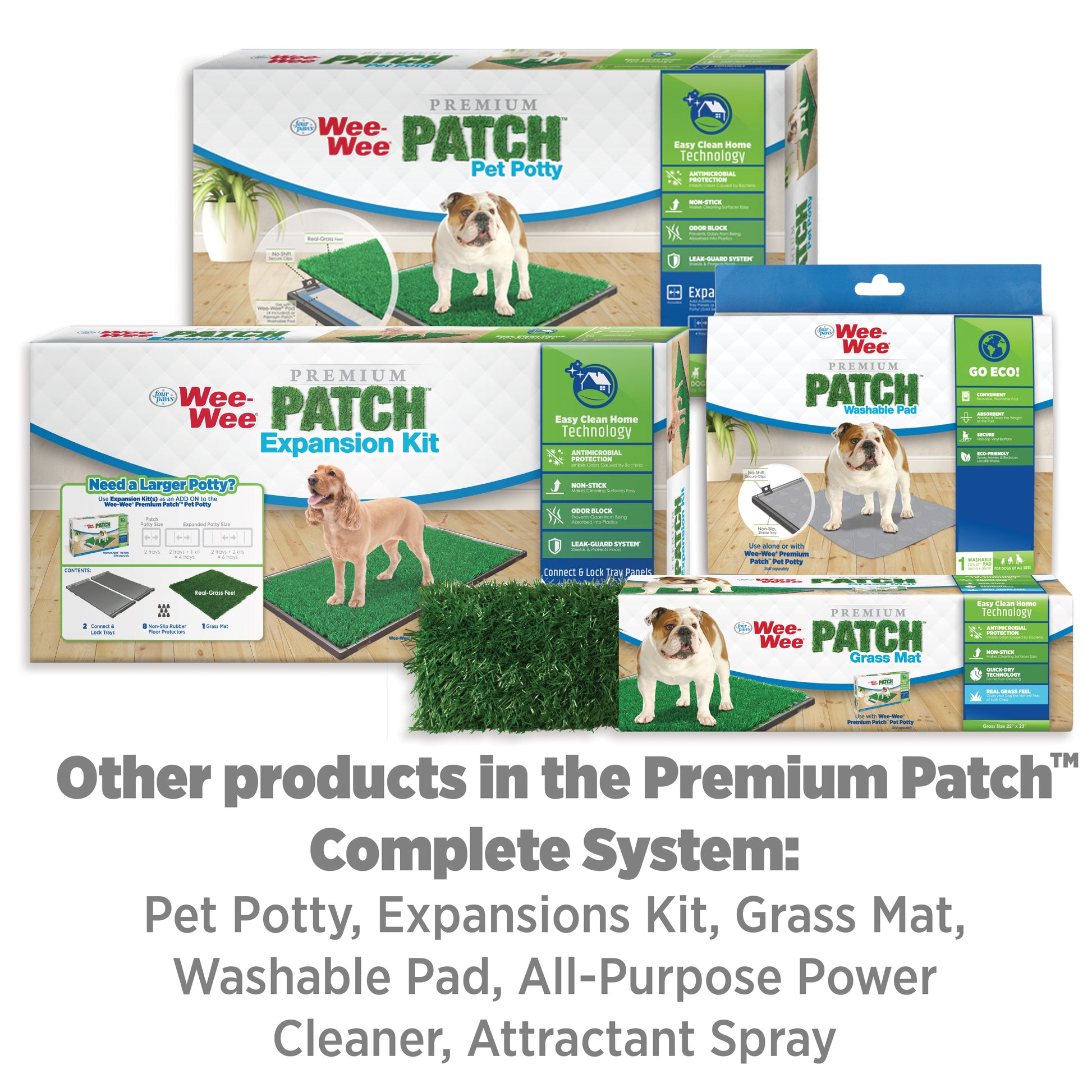 Four Paws Wee-Wee: 100538866 Wee-Wee Premium Patch Washable Dog Pad, 3 count 22" x 23" Master Pack: 12 ea. Made in: China/Cambodia