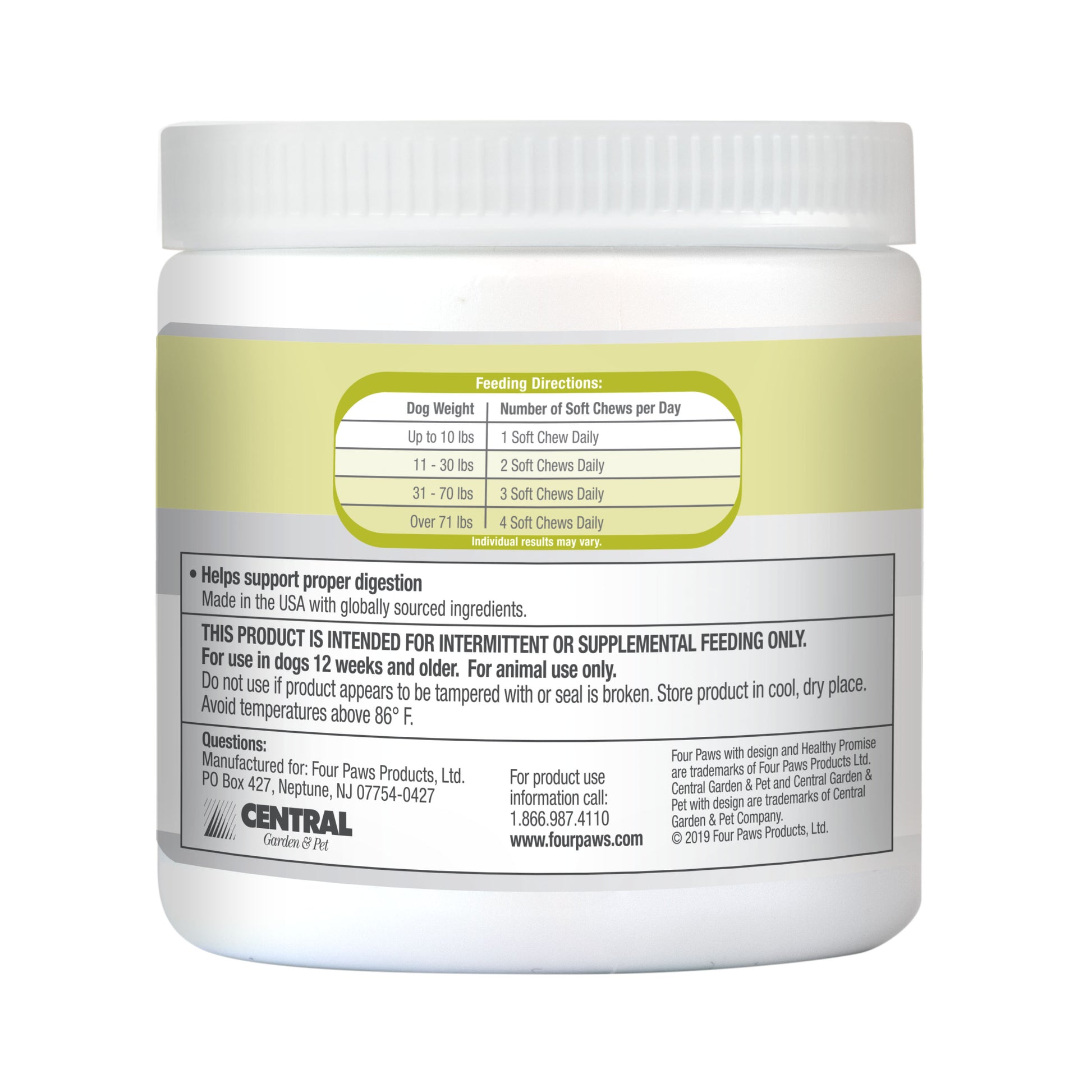 045663975401_FourPaws_HealthyPromise_Dog_Pre_ProbioticsSoftChews_90cT_InPackageBack