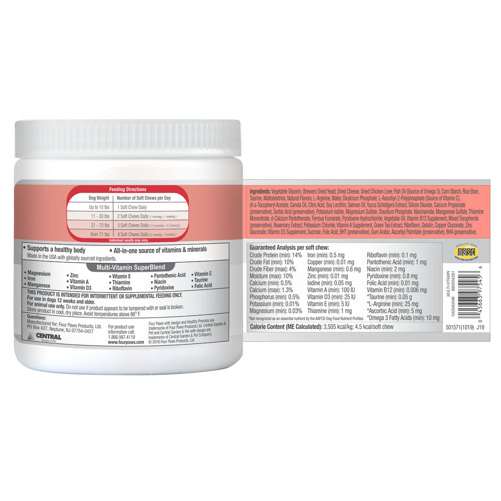 045663975456_FourPaws_HealthyPromise_Dog_MultivitaminsSoftChews_120ct_InPackageBack2