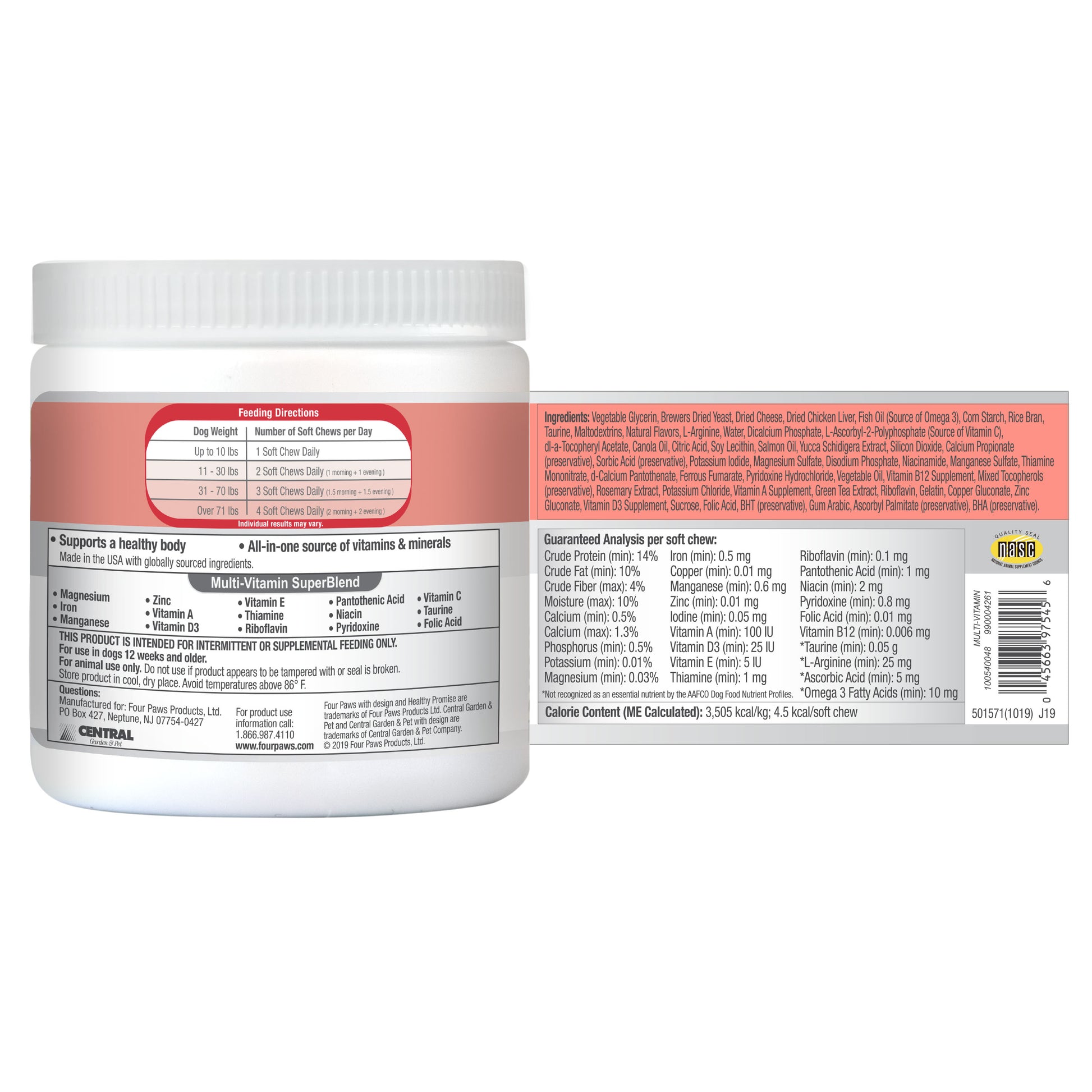 045663975456_FourPaws_HealthyPromise_Dog_MultivitaminsSoftChews_120ct_InPackageBack2