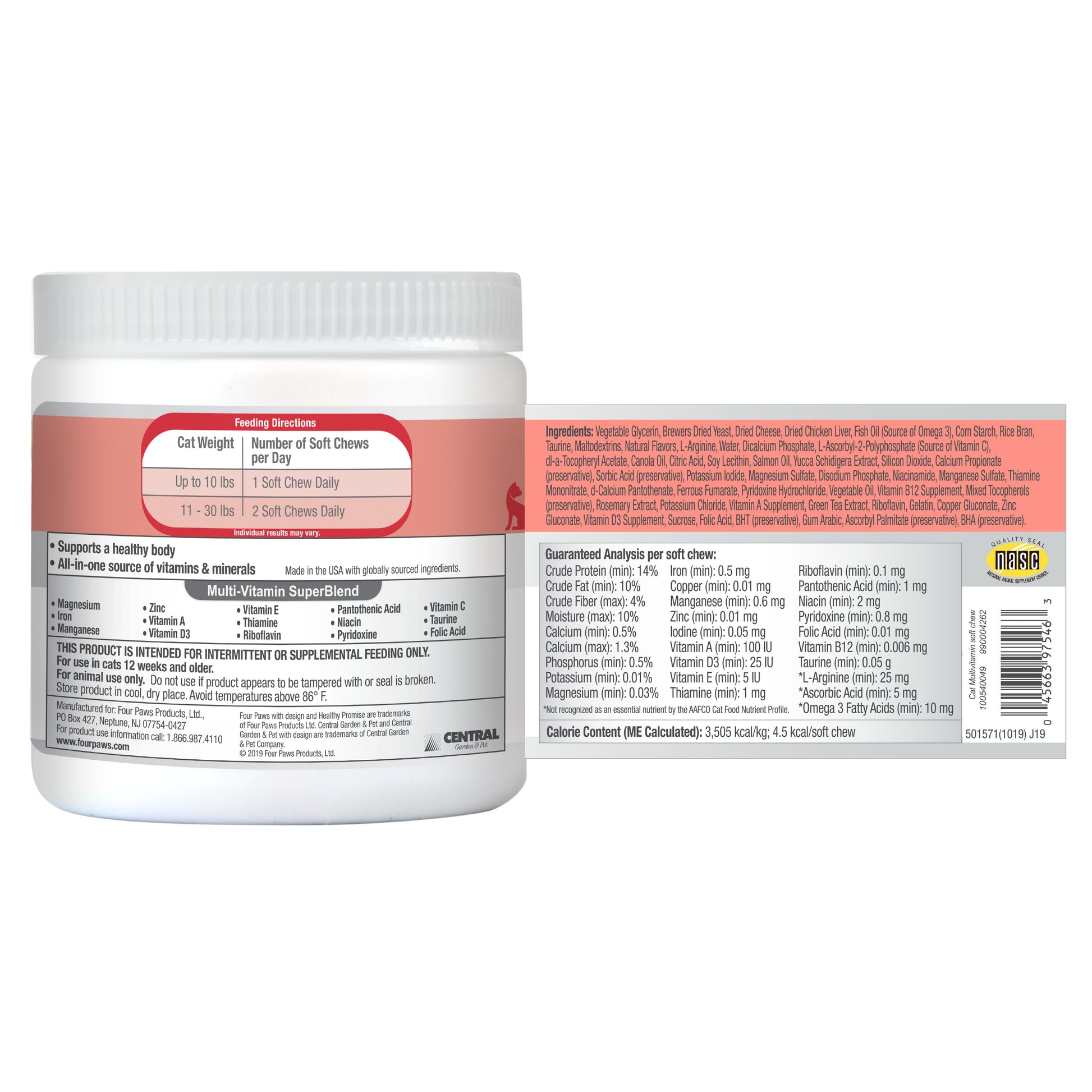 045663975463_FourPaws_HealthyPromise_Cat_MultivitaminsSoftChews_120ct_InPackageBack2