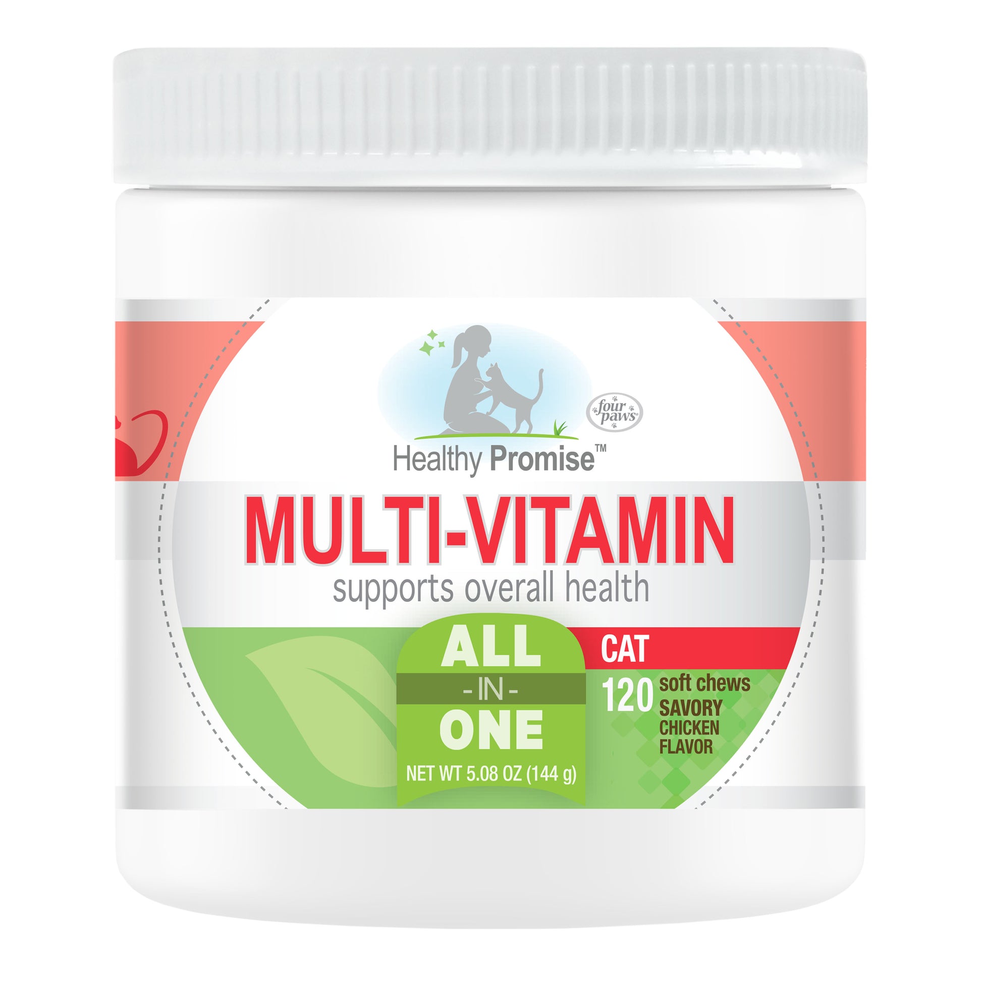 045663975463_FourPaws_HealthyPromise_Cat_MultivitaminsSoftChews_120ct_InPackageFront