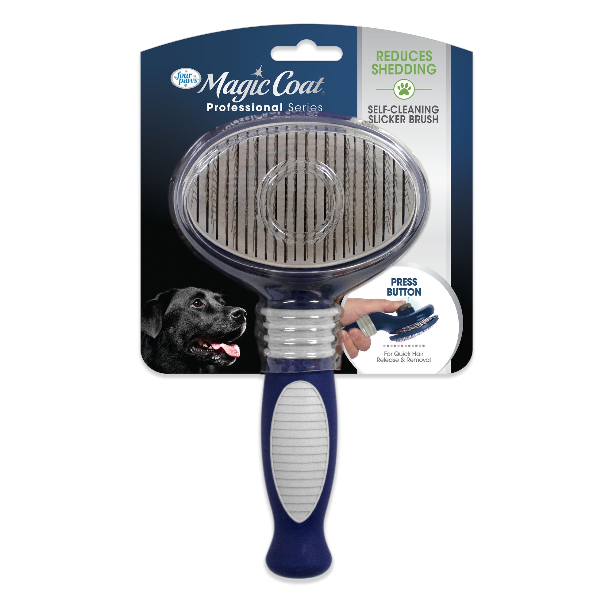 045663975562_FourPaws_MagicCoatProfessionalSeriesSelfCleaningSlickerLarge_InPackagingFront