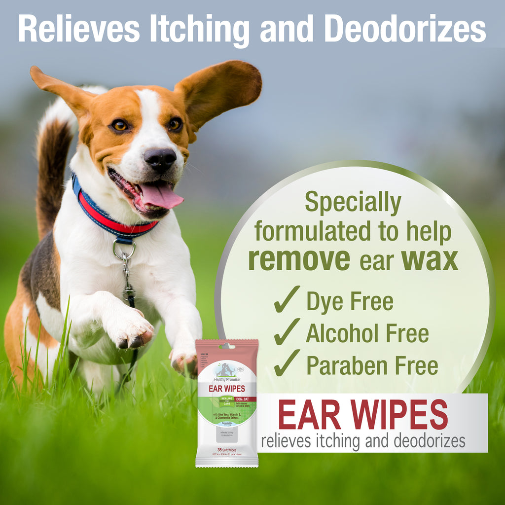 Four Paws: 100545207 Healthy Promise Ear Wipes for Dogs & Cats - Shelf Tray - 6 Units Per Tray 35 ct. Master Pack: 24 ea. Made in: China/Cambodia