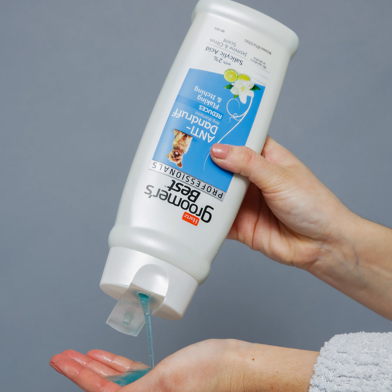 groomers_best_professionals_anti_dandruff_dog_shampoo_back how to use