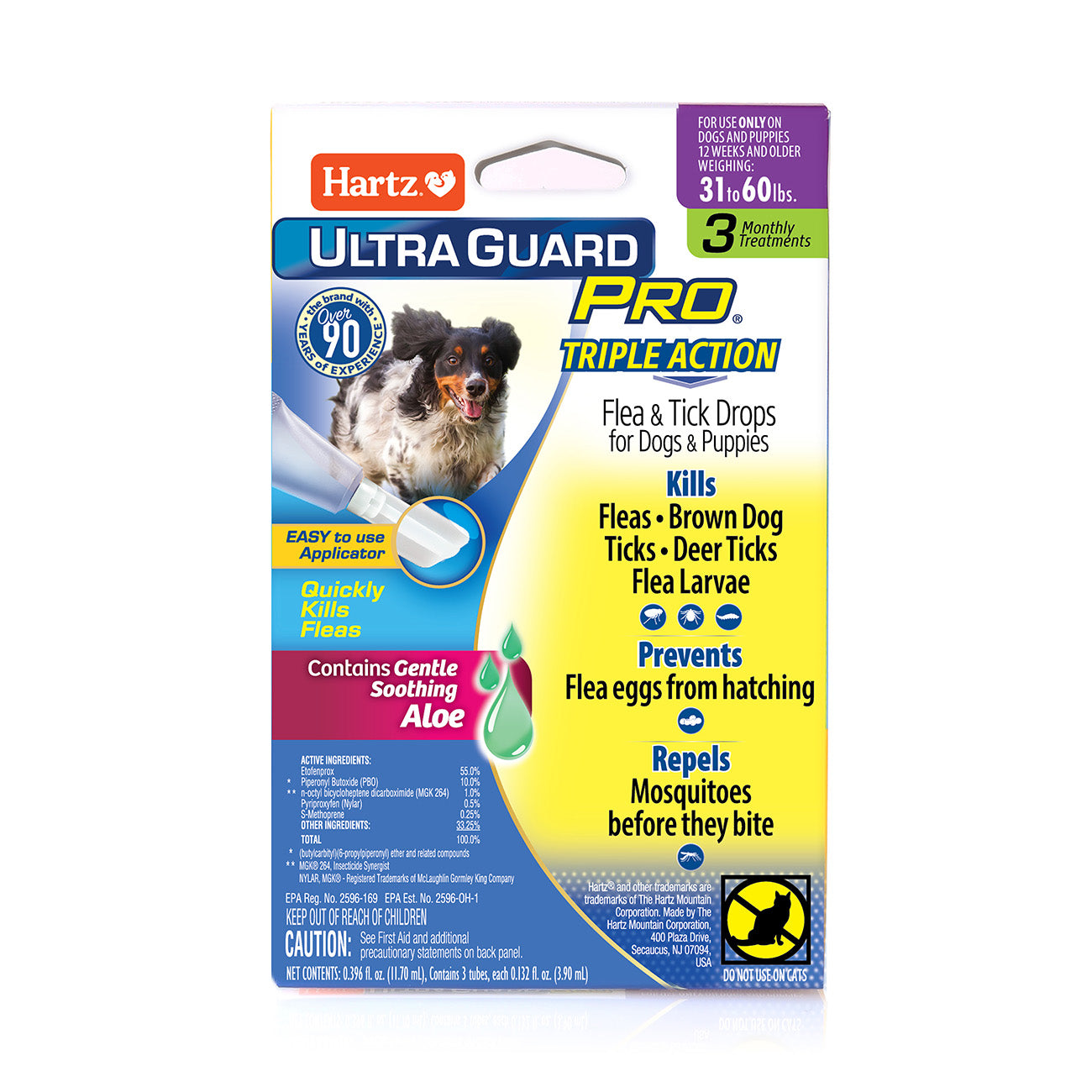 HARTZ (10874, 10875, 10876, 10878) UltraGuard Pro® Flea and Tick Drops for Dogs and Puppies. Master Pack 24