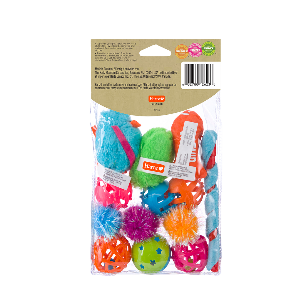 HARTZ 12623 Just for Cats 13 Piece Variety Pack Cat Toy. Master Pack 20