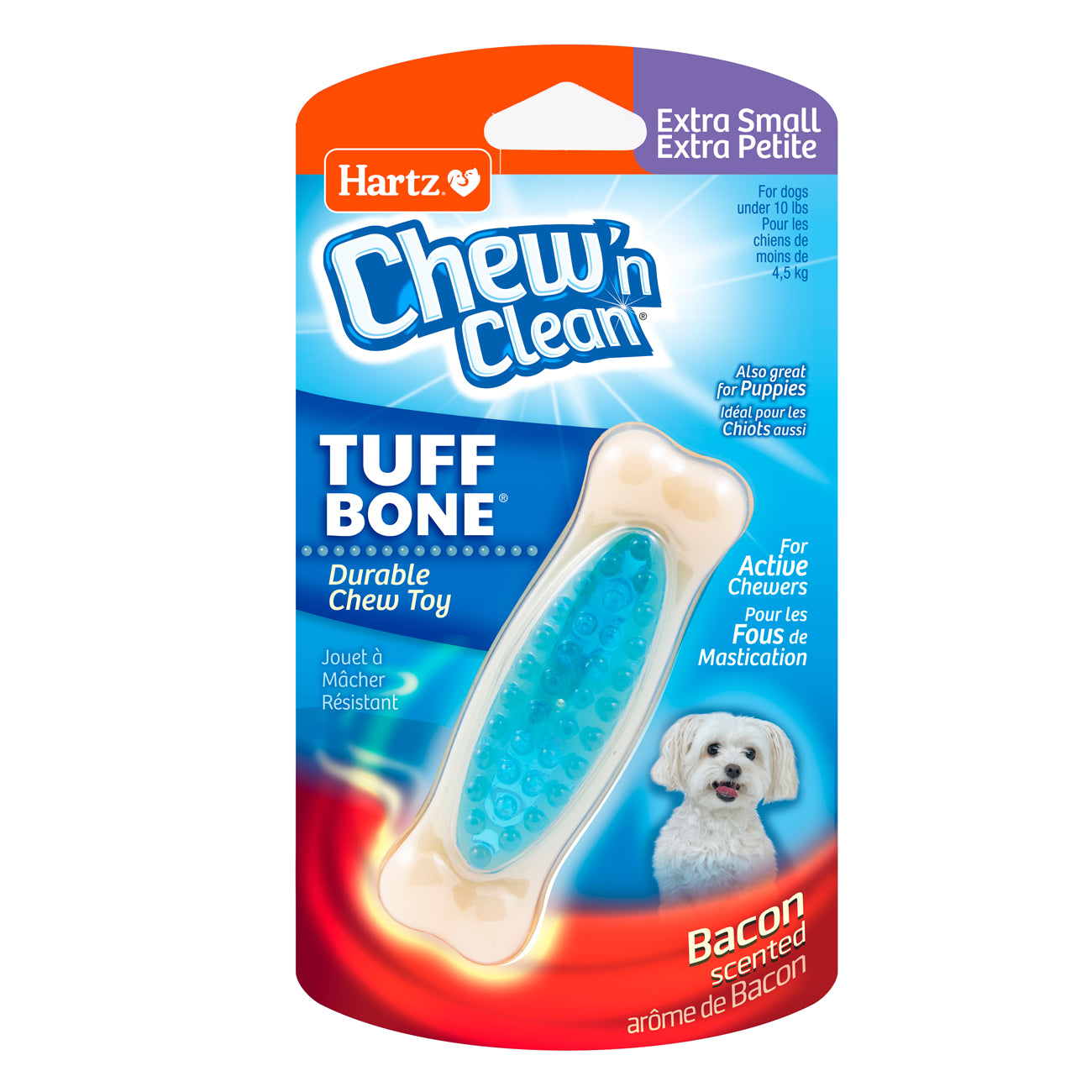 HARTZ 14777 Chew 'n Clean TUFF BONE XSmall Dog TOY. Master Pack 12