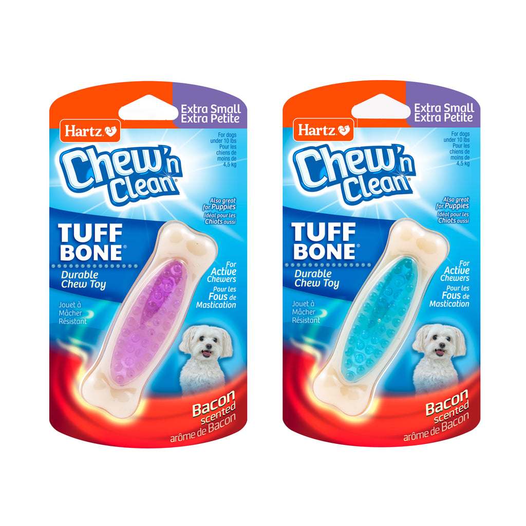 HARTZ 14777 Chew 'n Clean TUFF BONE XSmall Dog TOY. Master Pack 12