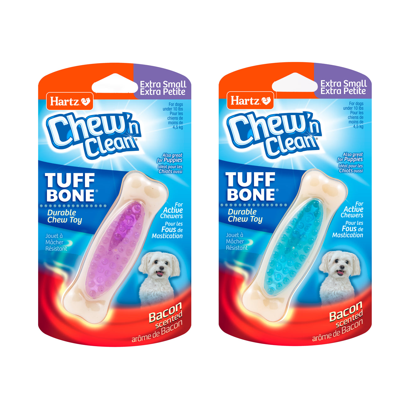 HARTZ 14777 Chew 'n Clean TUFF BONE XSmall Dog TOY. Master Pack 12