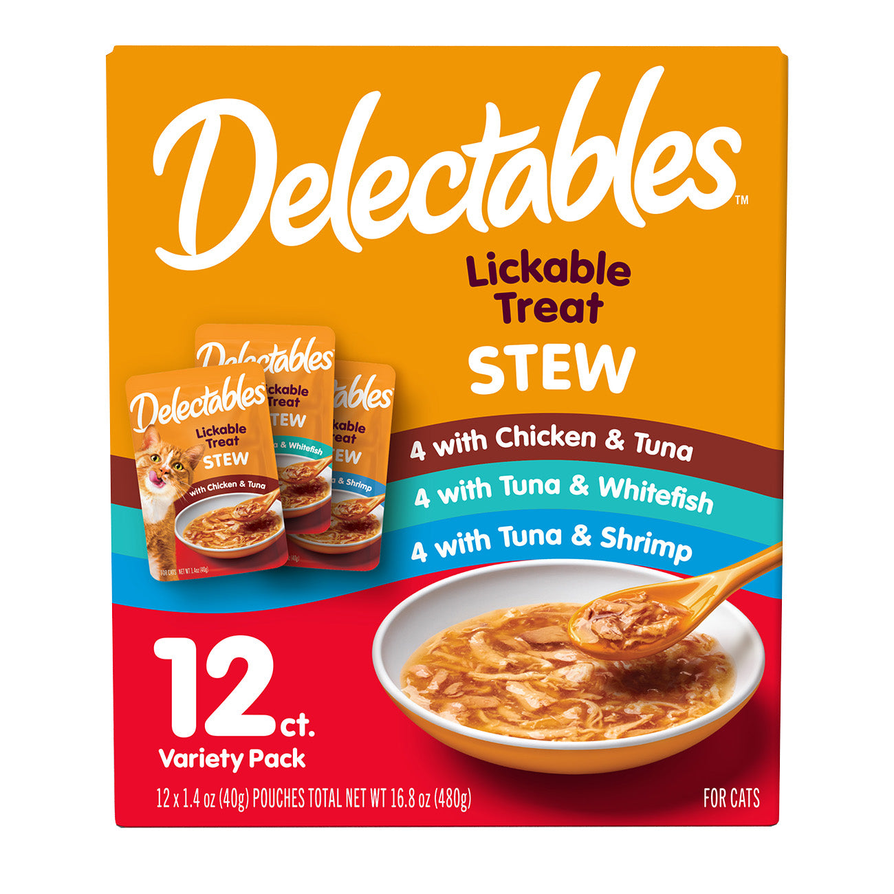 HARTZ 15468 Delectables® Lickable™ treat – Stew Variety 12 Pack - Chic ...