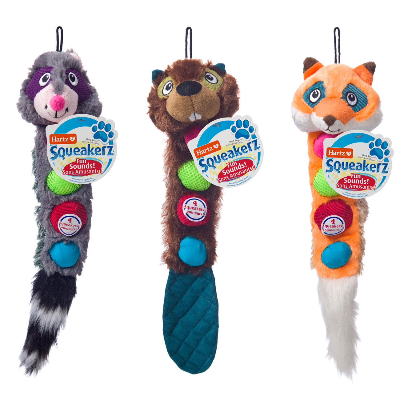 HARTZ 15570 Squeakerz Dog Toy. Master Pack 12