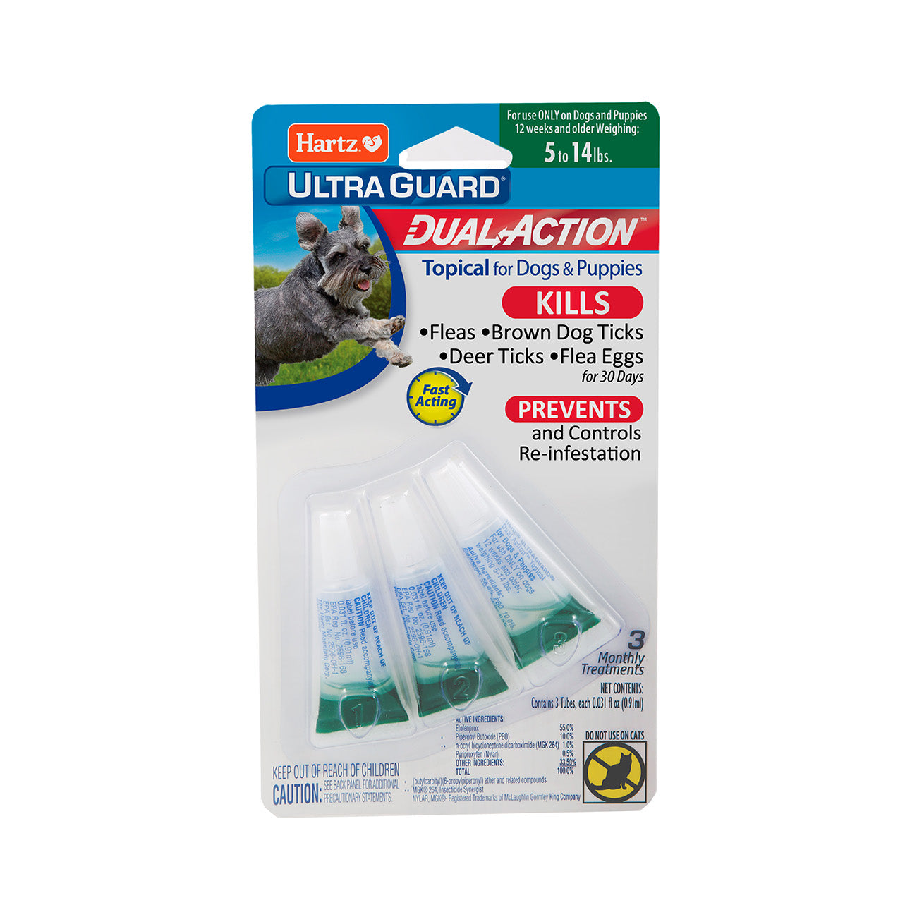 Hartz® (15648, 15649, 15650, 15651) UltraGuard® Dual Action™ Topical Flea and Tick Prevention for Dogs and Puppies. Master Pack 24