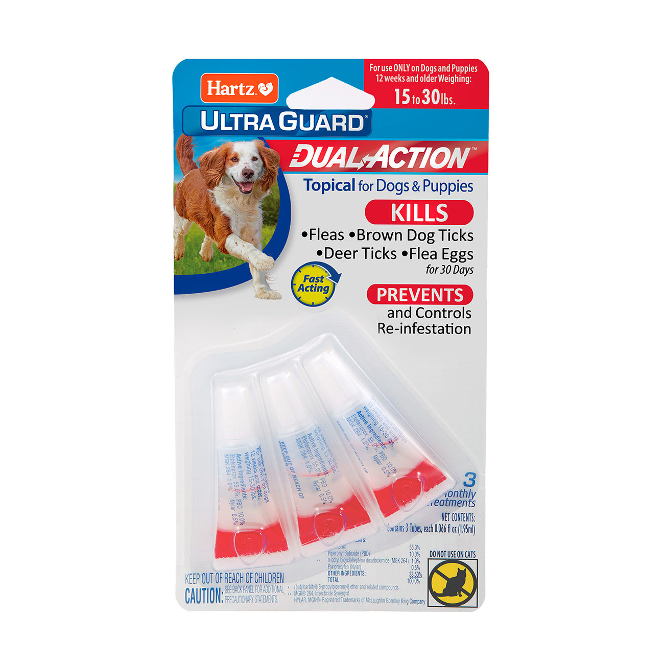 Hartz® (15648, 15649, 15650, 15651) UltraGuard® Dual Action™ Topical Flea and Tick Prevention for Dogs and Puppies. Master Pack 24