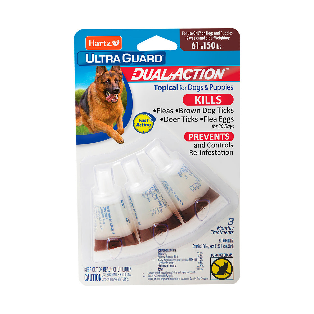 Hartz® (15648, 15649, 15650, 15651) UltraGuard® Dual Action™ Topical Flea and Tick Prevention for Dogs and Puppies. Master Pack 24