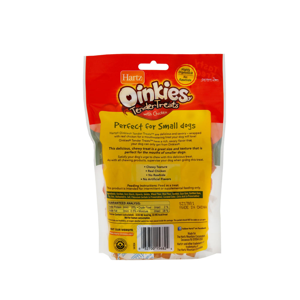 HARTZ (15682,15683) Oinkies Tenders Treats with Chicken - 18, 36 Pack. Master Pack 6