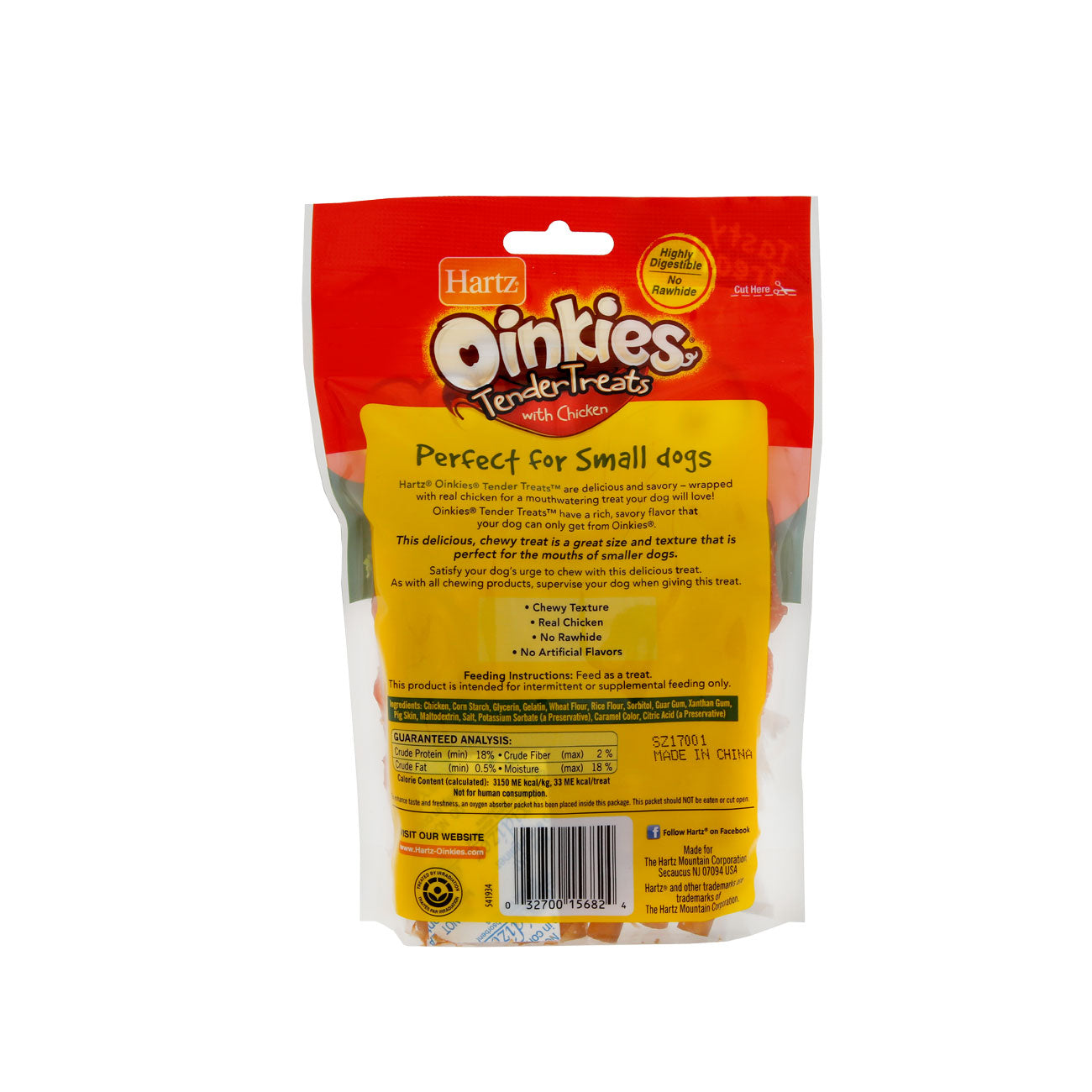 HARTZ (15682,15683) Oinkies Tenders Treats with Chicken - 18, 36 Pack. Master Pack 6