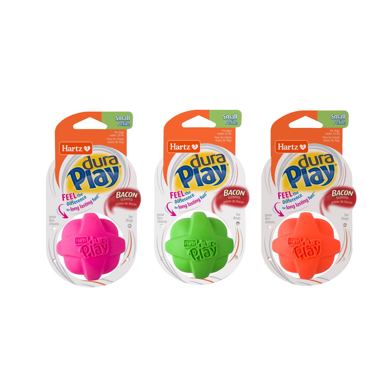 HARTZ (99394-99393-14800)  Dura Play BALL (S, M, L) Dog Toy. Master Pack (12,12,24)