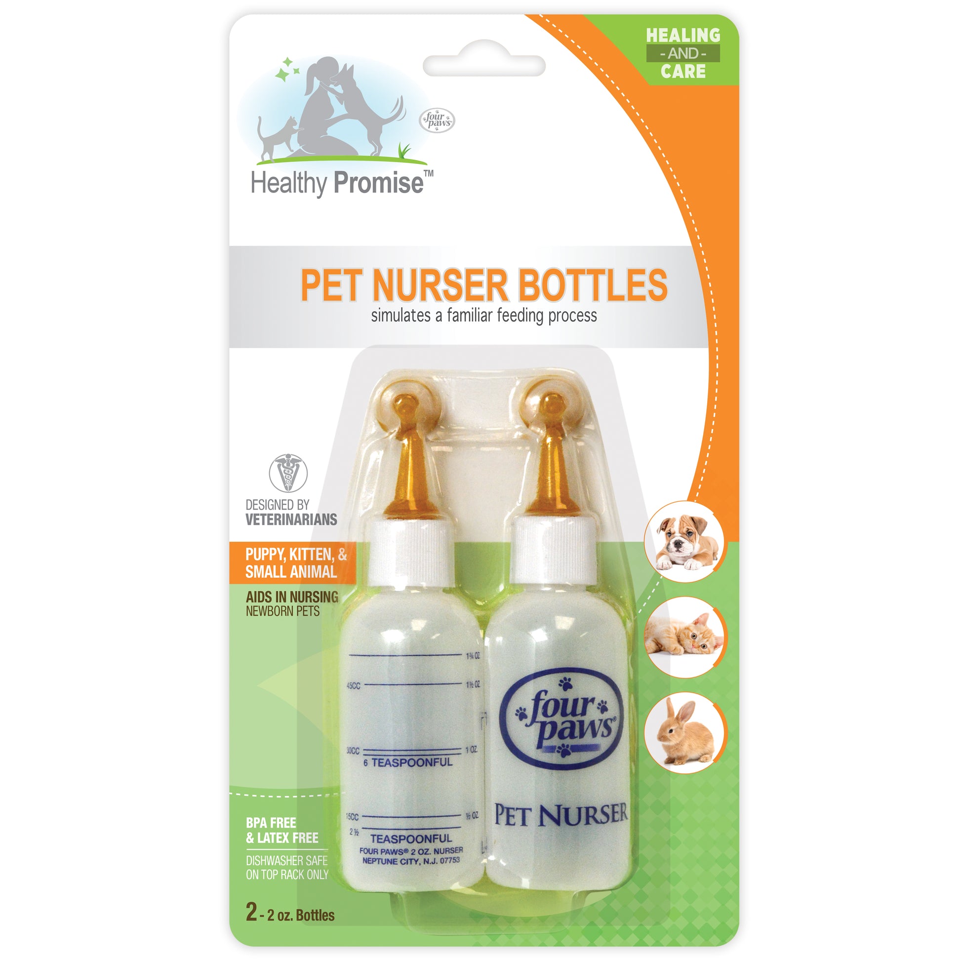 45663250003_FourPaws_HealthyPromisePetNurserBottles2pk_InPackagingFront