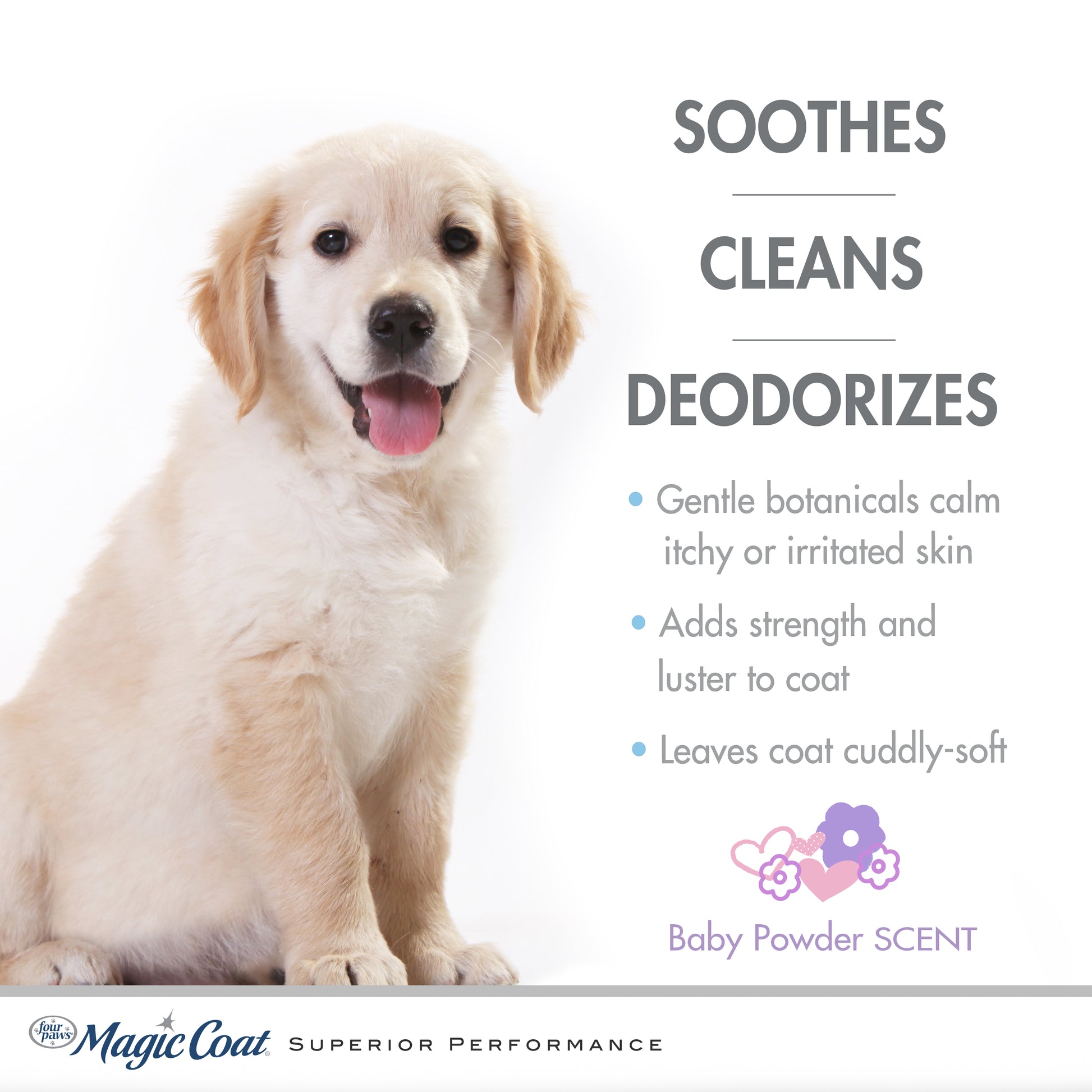 45663972929_Four_Paws_16oz_Gentle_Tearless_Puppy_Shampoo_FeaturesBenefits