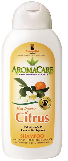 Champú antipulgas con aceite de citronela para perros PPP AromaCare™ Citrus 