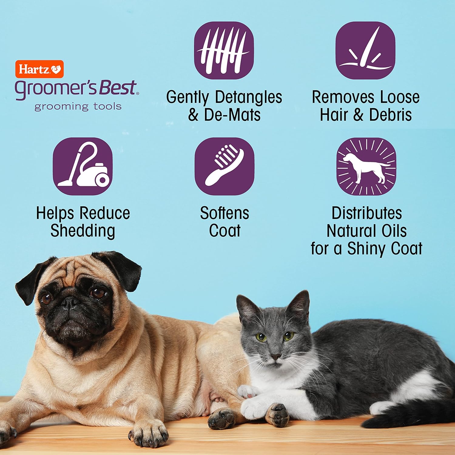 Hartz 12411 Groomer's Best Small Slicker Brush for Cats and Small Dogs. Master Pack 24 .