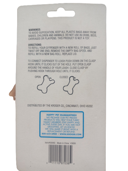 Pet Pride Dispensadord de bolsas de basura Azul con repuesto BACK

