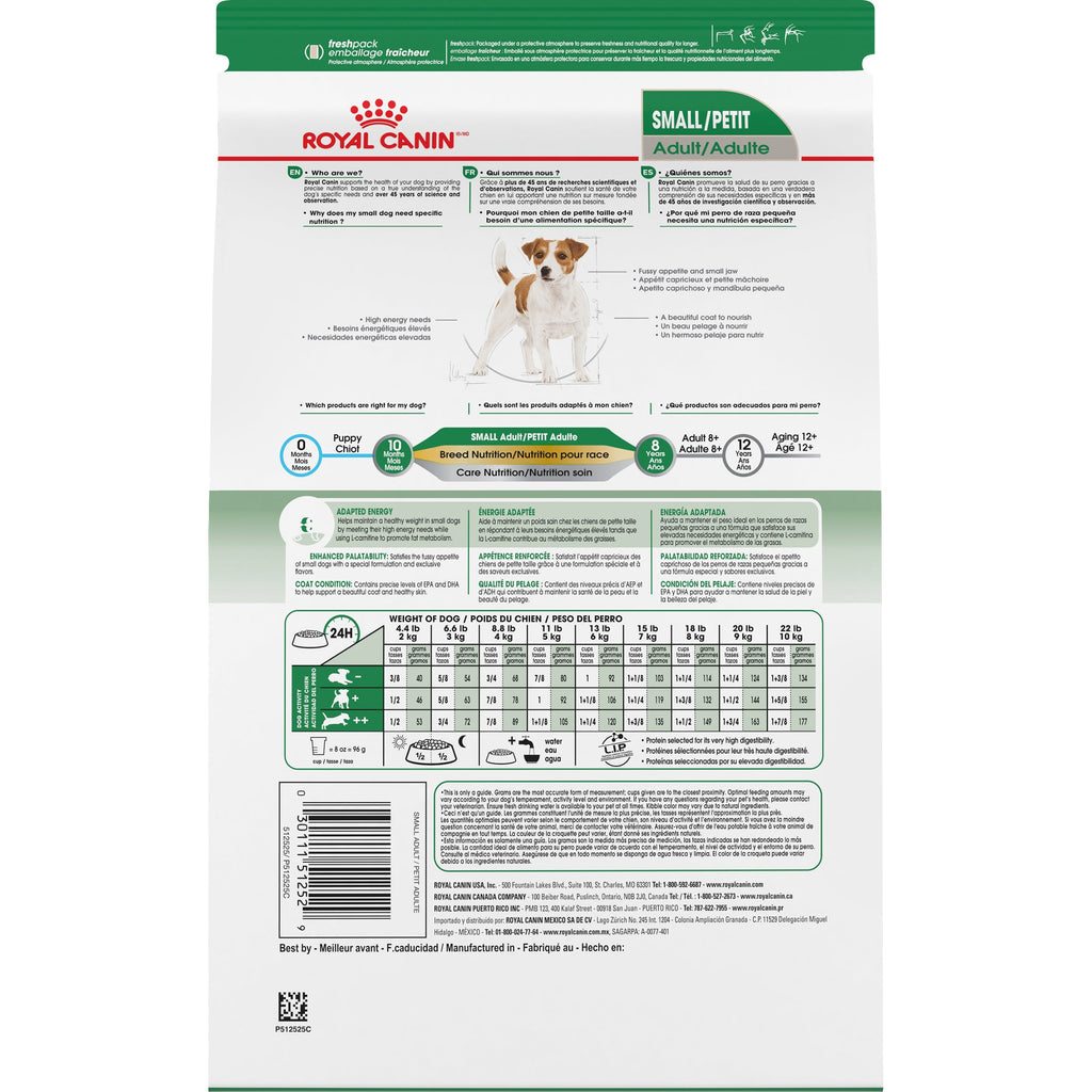 Royal Canin - Alimento para perro  Adulto de raza pequeña Back